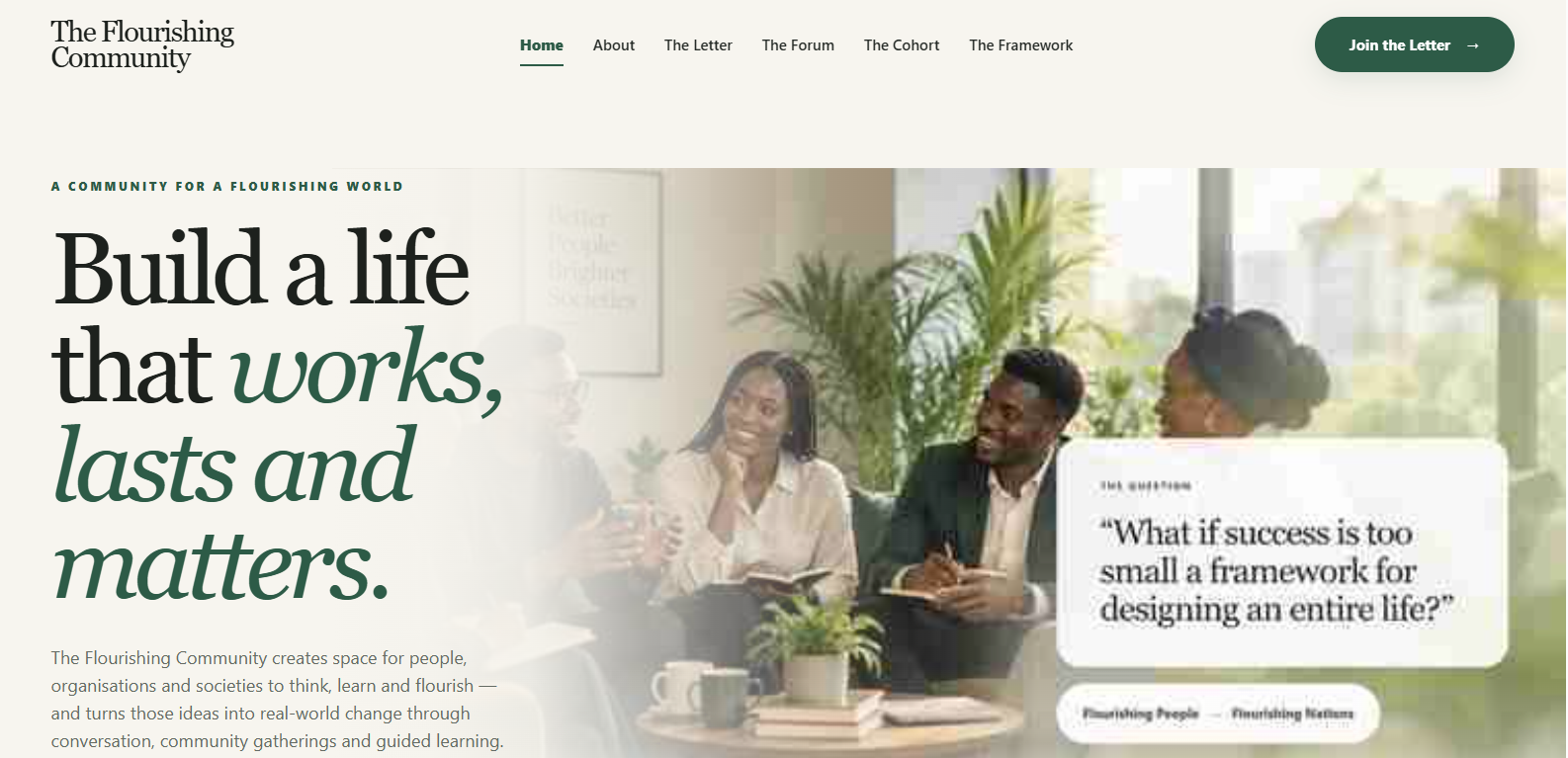 The Flourishing Community homepage